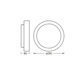 Plafón OSRAM ORBIS MADRID, blanca, Ø 29 cm, metal/vidrio
