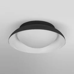 Plafón OSRAM ORBIS Milan, negra, Ø 31 cm, metal/vidrio