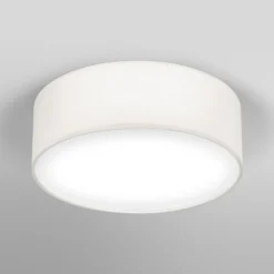 Plafón OSRAM ORBIS PARIS, beige, Ø 30 cm, textil, E27