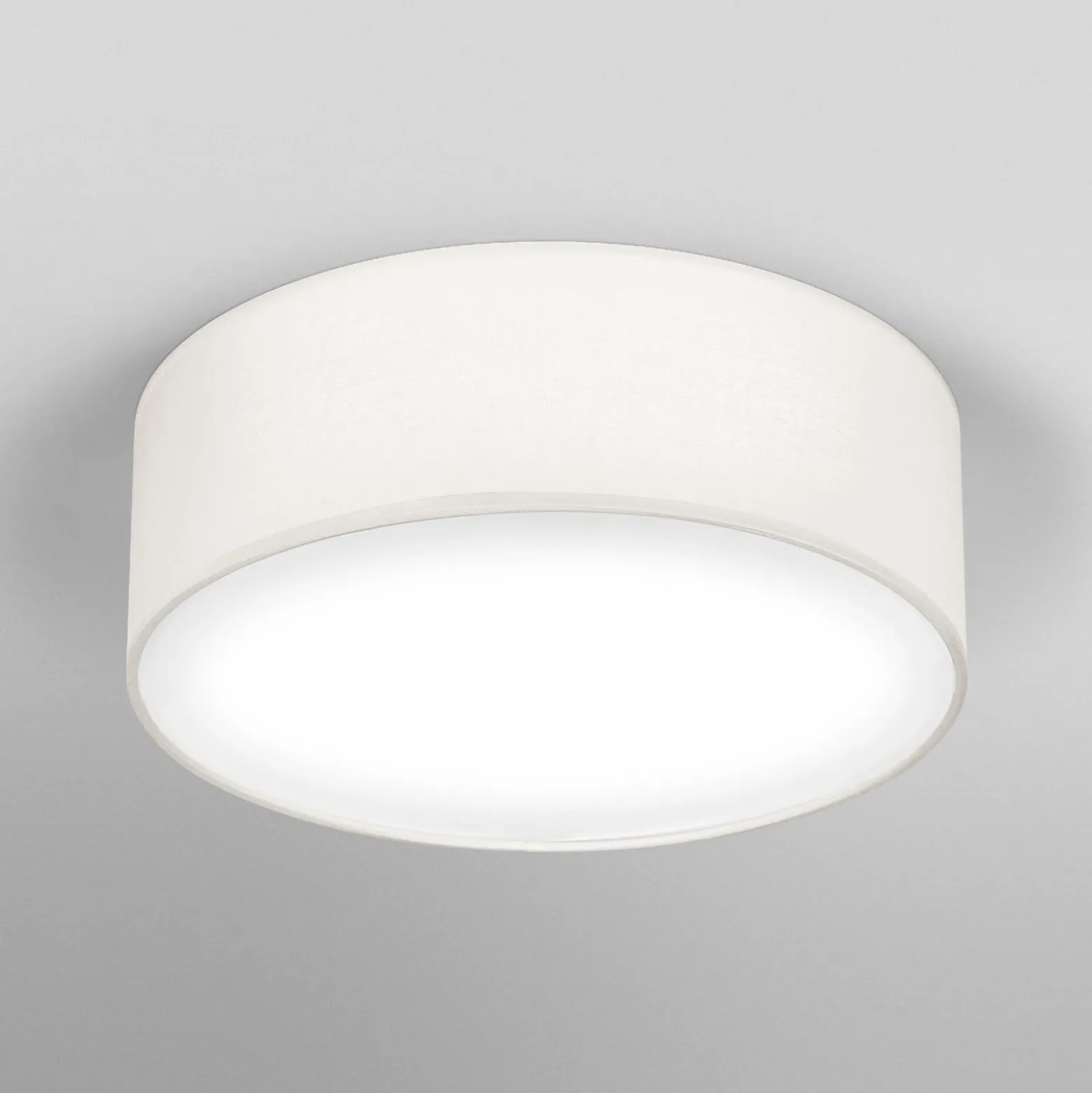 Plafón OSRAM ORBIS PARIS, beige, Ø 30 cm, textil, E27