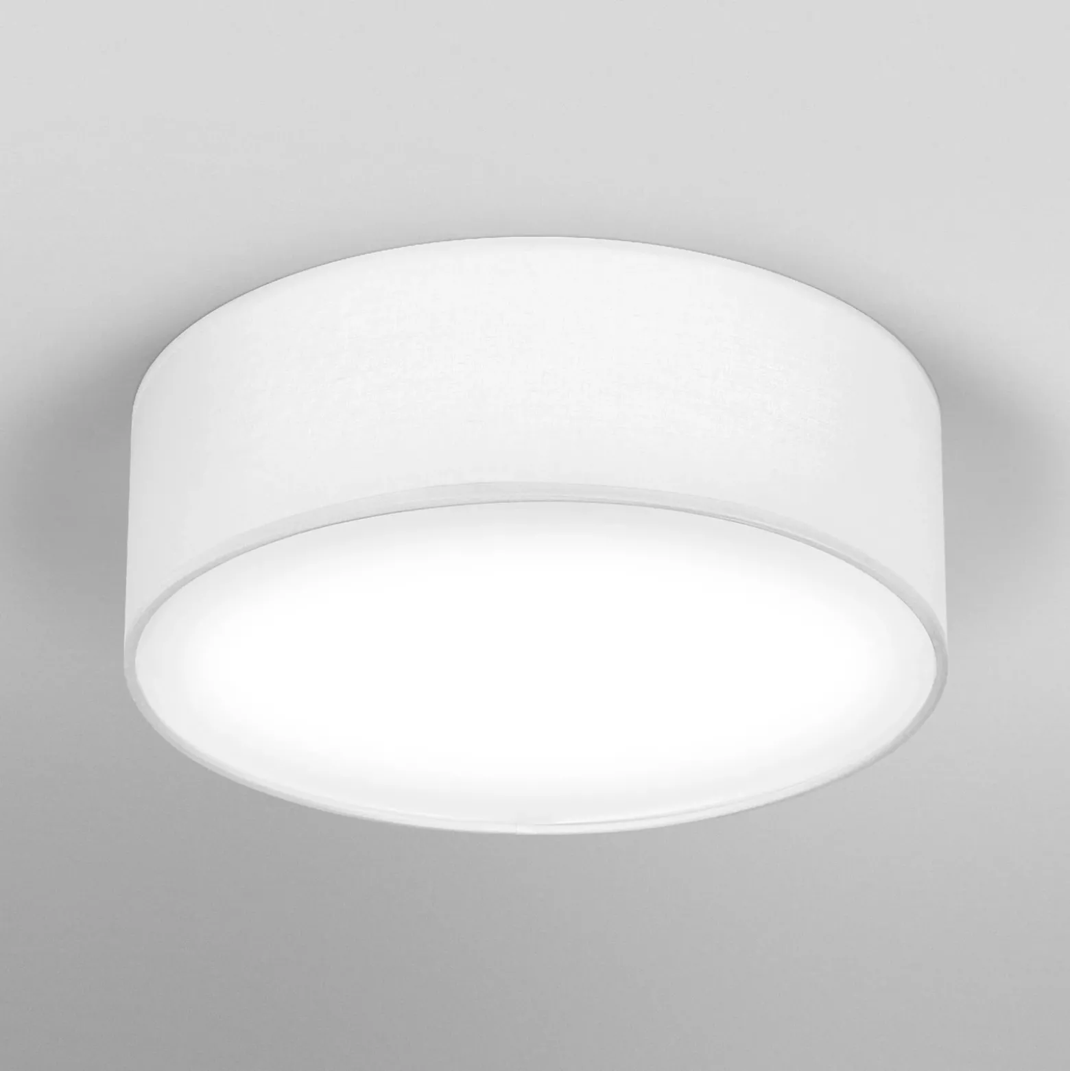 Plafón OSRAM ORBIS PARIS, blanca, Ø 30 cm, textil, E27