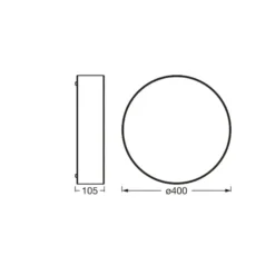 Plafón OSRAM ORBIS PARIS, blanca, Ø 40 cm, textil, E27