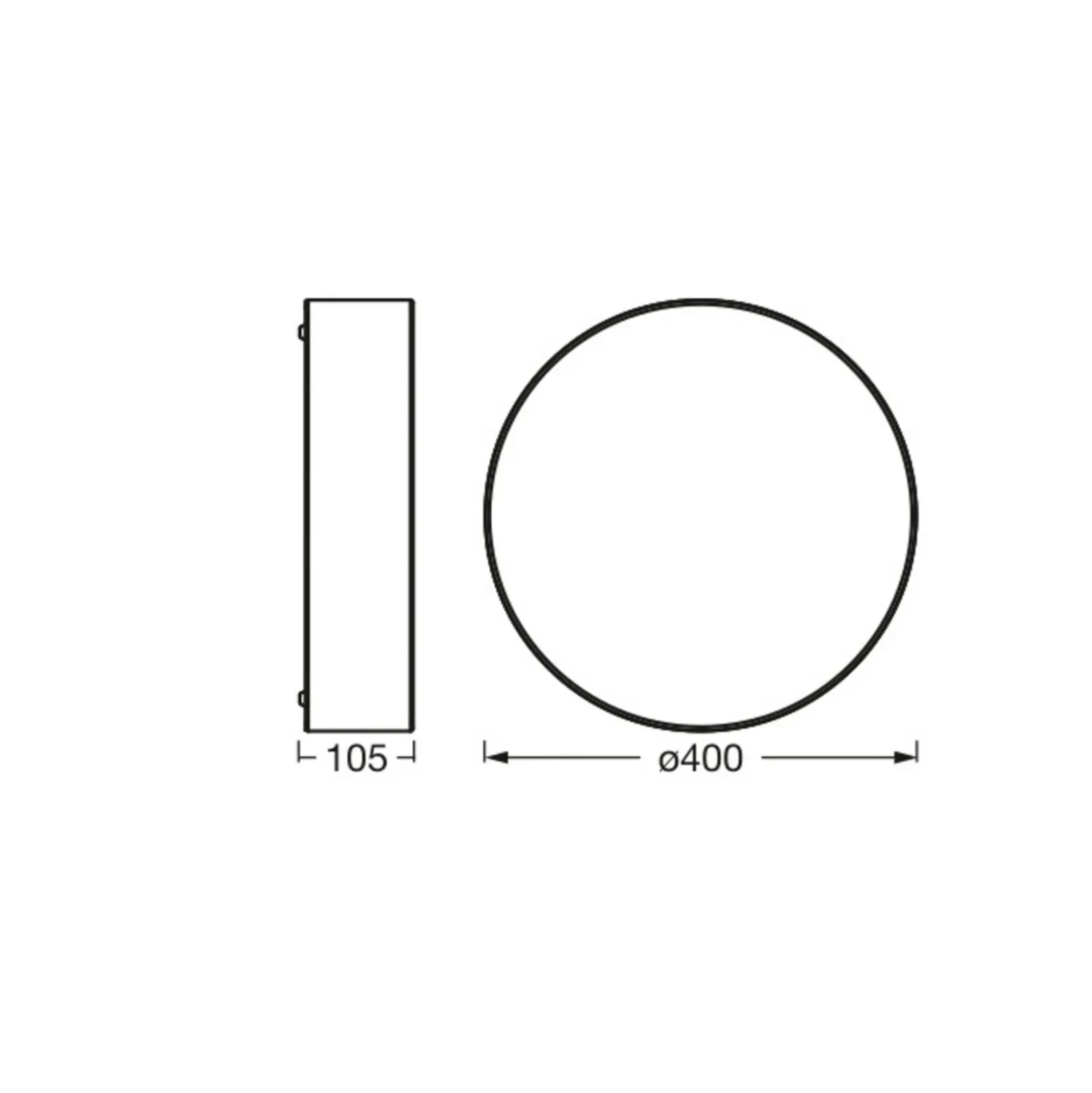 Plafón OSRAM ORBIS PARIS, blanca, Ø 40 cm, textil, E27