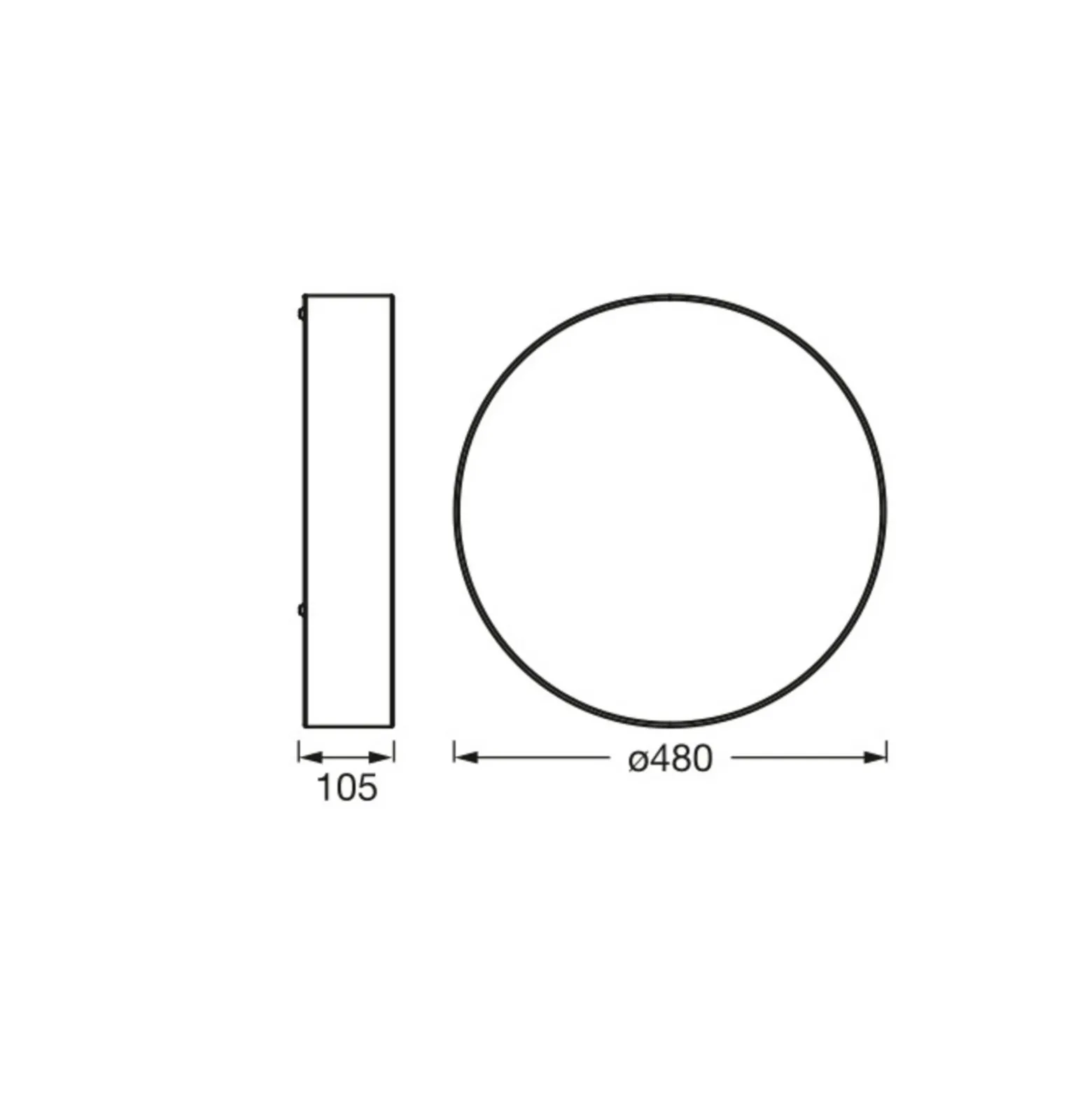 Plafón OSRAM ORBIS PARIS, blanca, Ø 48 cm, textil, E27