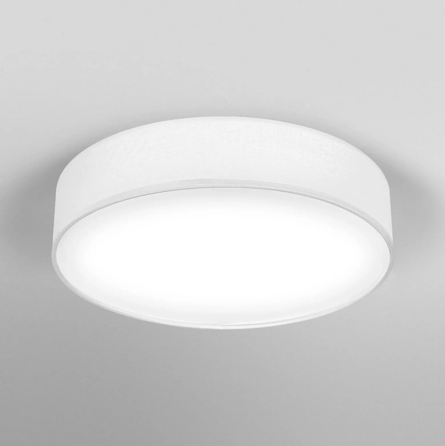 Plafón OSRAM ORBIS PARIS, blanca, Ø 48 cm, textil, E27