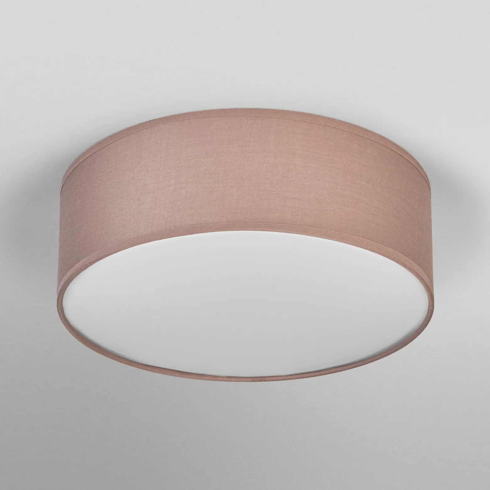 Plafón OSRAM ORBIS PARIS, marrón, Ø 30 cm, textil, E27