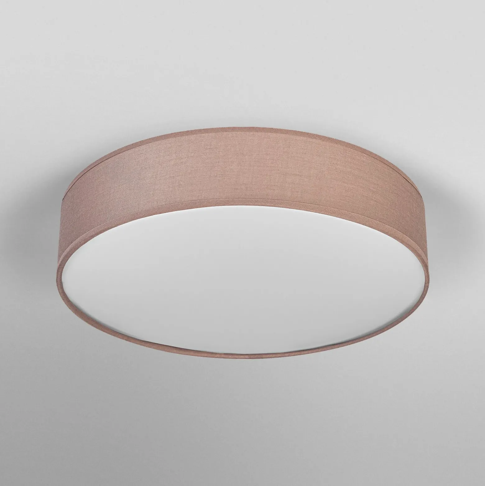 Plafón OSRAM ORBIS PARIS, marrón, Ø 48 cm, textil, E27