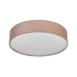 Plafón OSRAM ORBIS PARIS, marrón, Ø 48 cm, textil, E27
