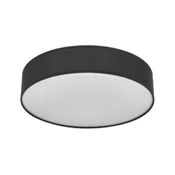 Plafón OSRAM ORBIS PARIS, negra, Ø 48 cm, textil E27