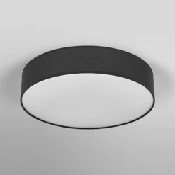 Plafón OSRAM ORBIS PARIS, negro, Ø 40 cm, textil E27