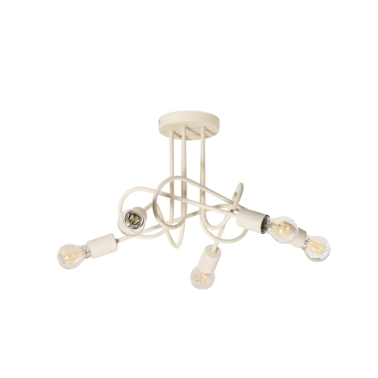 Plafón Oxford, arena, Ø 47 cm, metal, 5 luces, E27