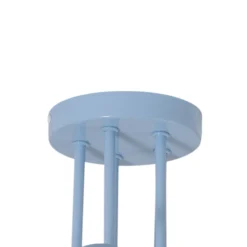 Plafón Oxford, azul claro, Ø 47 cm, metal, 5 luces