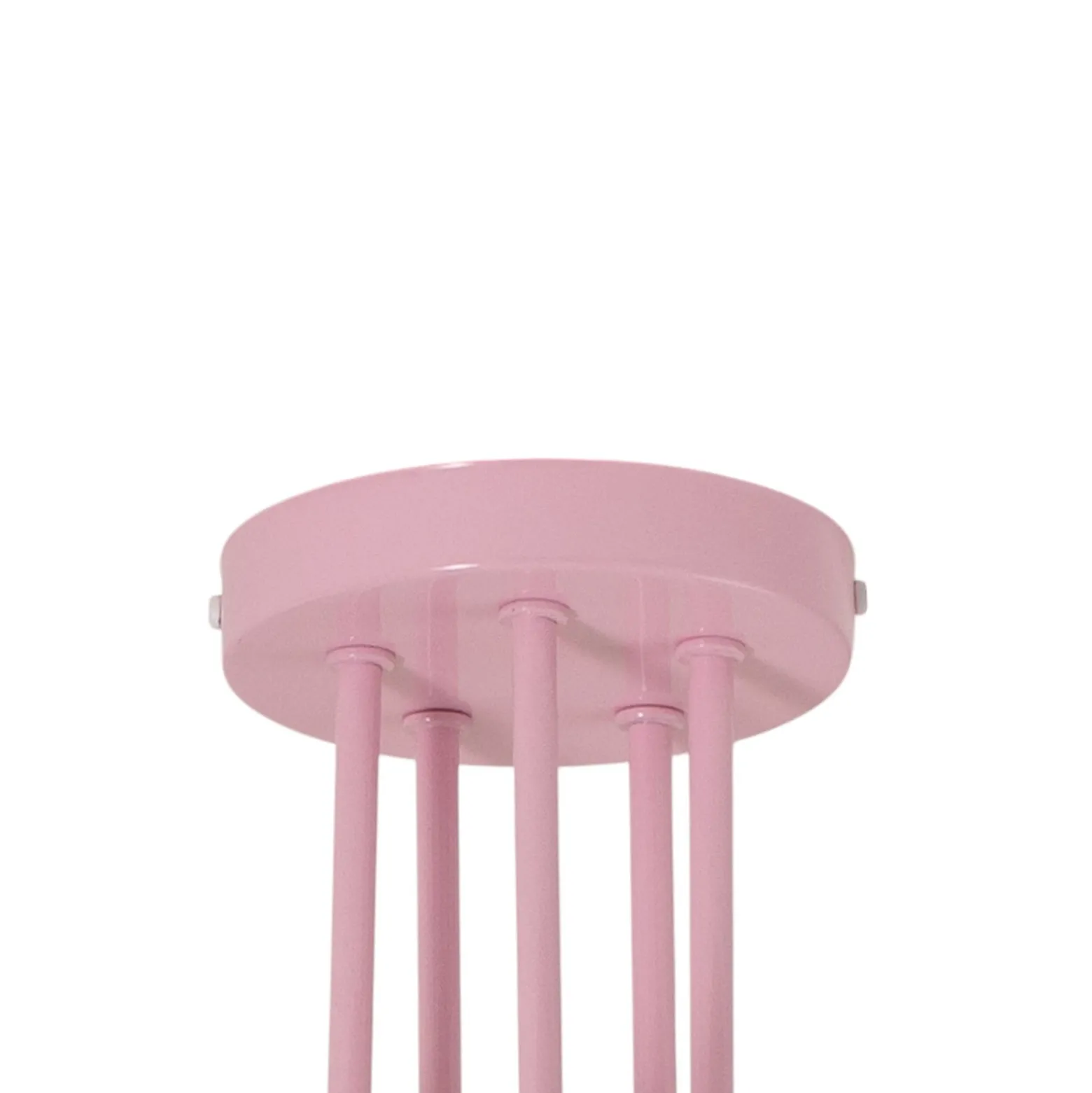 Plafón Oxford, rosa claro, Ø 47 cm, metal, 5 luces