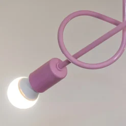 Plafón Oxford, rosa claro, Ø 44 cm, metal, 3 luces