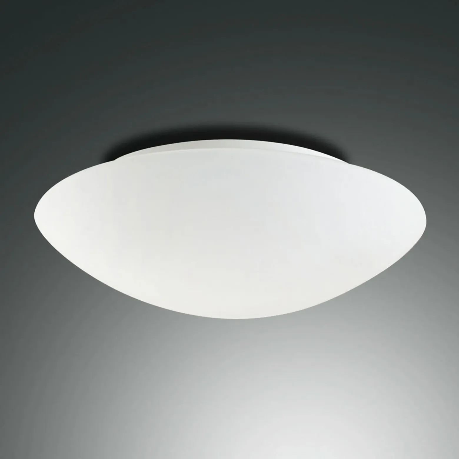 Plafón Pandora, Ø 25 cm, cristal, blanco
