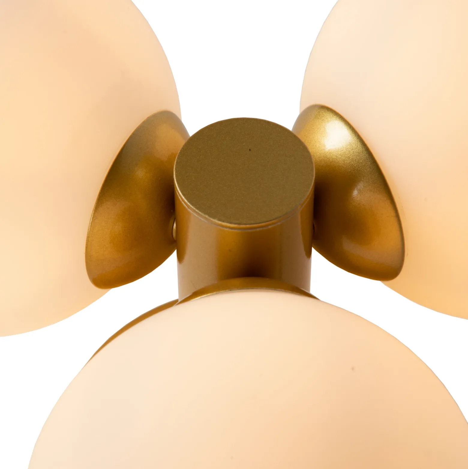 Plafón para baño Trudy, 3 luces, oro mate/opalino