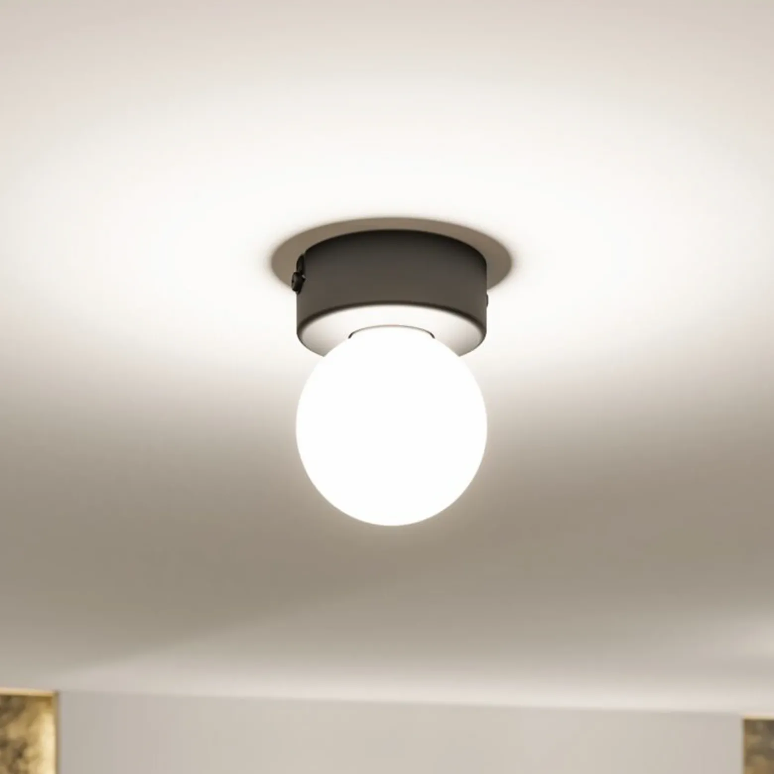 Plafón Paulmann Gove IP44 G9 1 luz negro