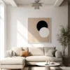 Plafón Plato, beige, metal, Ø 38 cm, E27