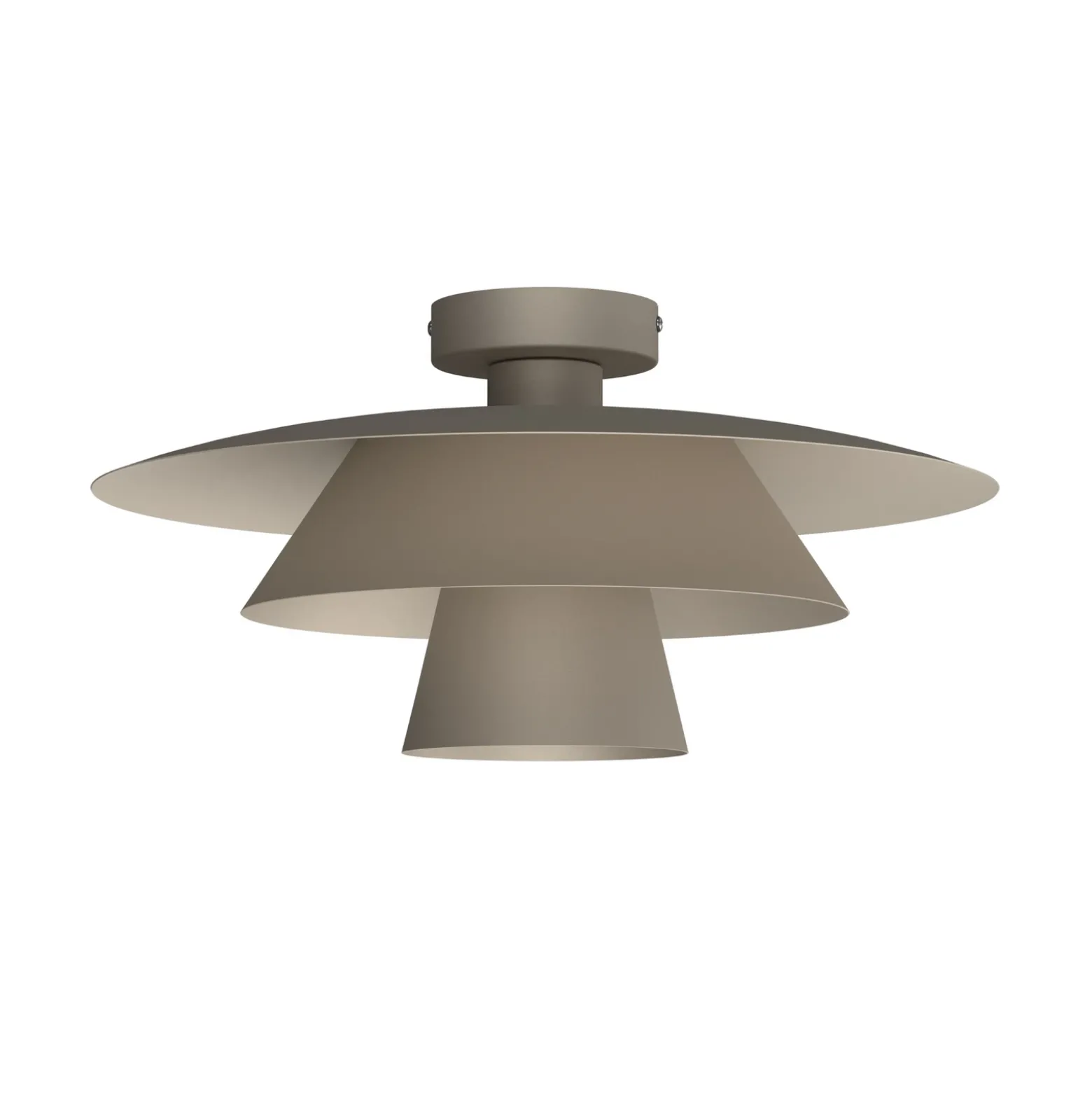 Plafón Plato, beige, metal, Ø 38 cm, E27