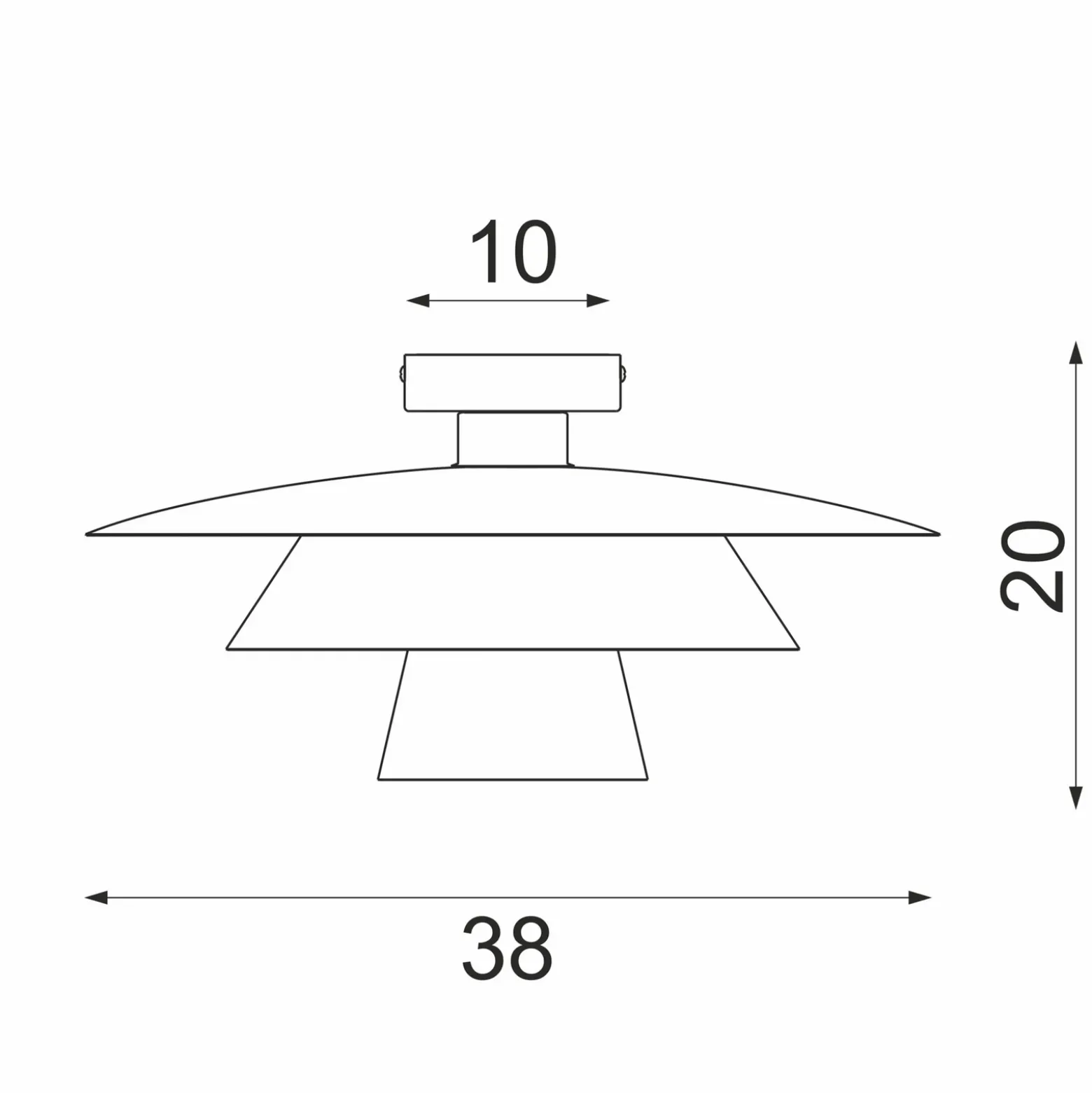 Plafón Plato, beige, metal, Ø 38 cm, E27