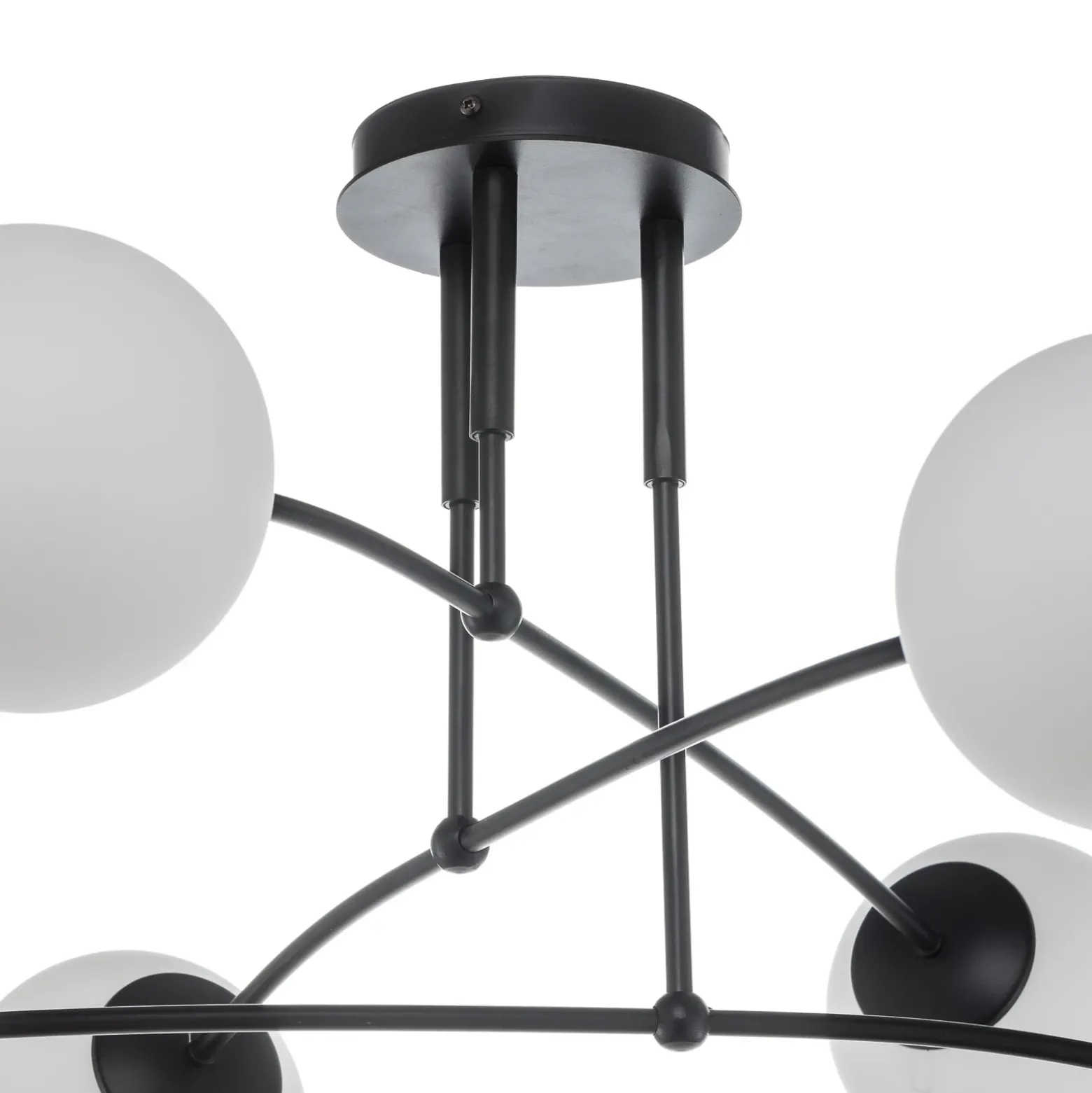 Plafón Pregos 6 en negro, 6 luces