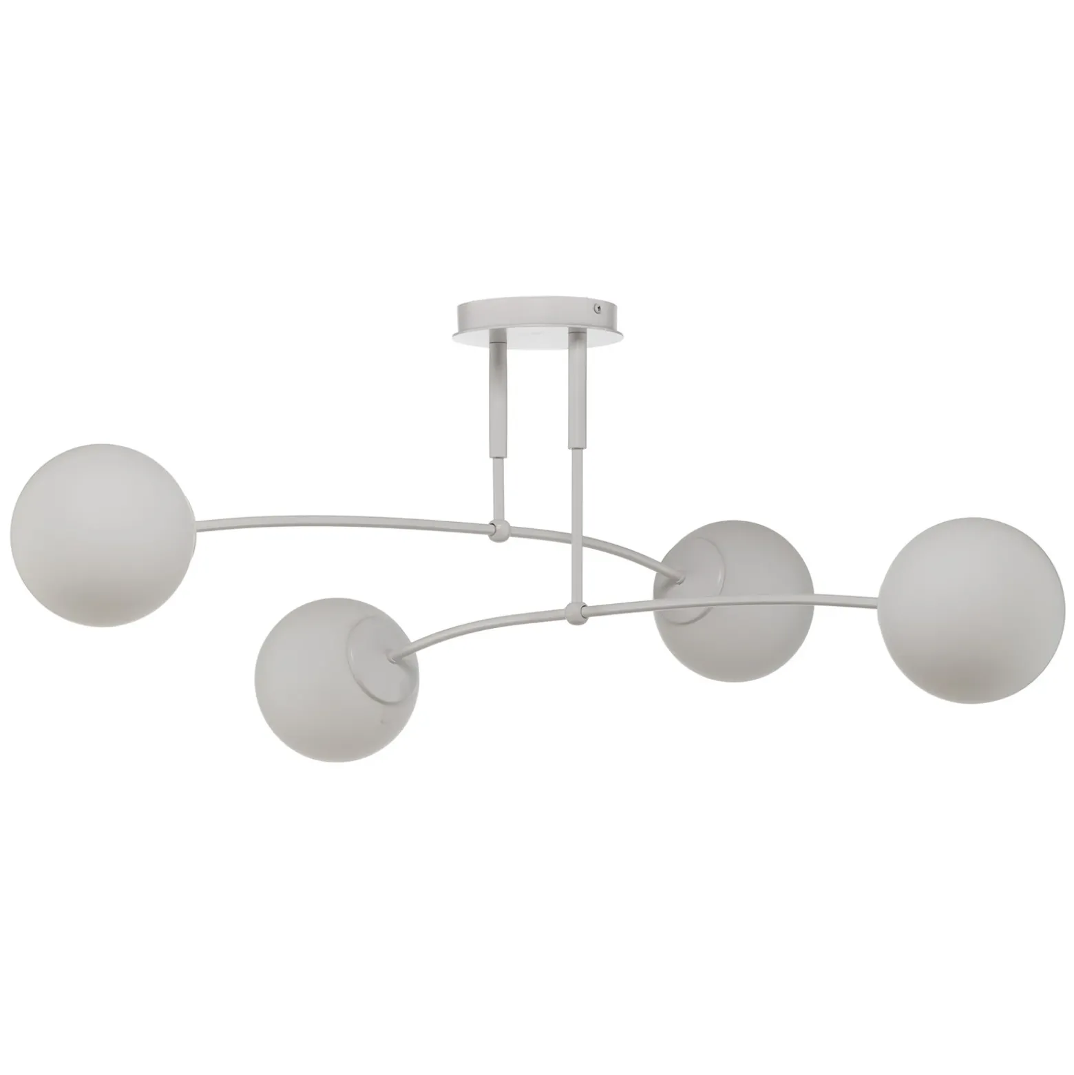 Plafón Pregos 4, 4 luces, blanco