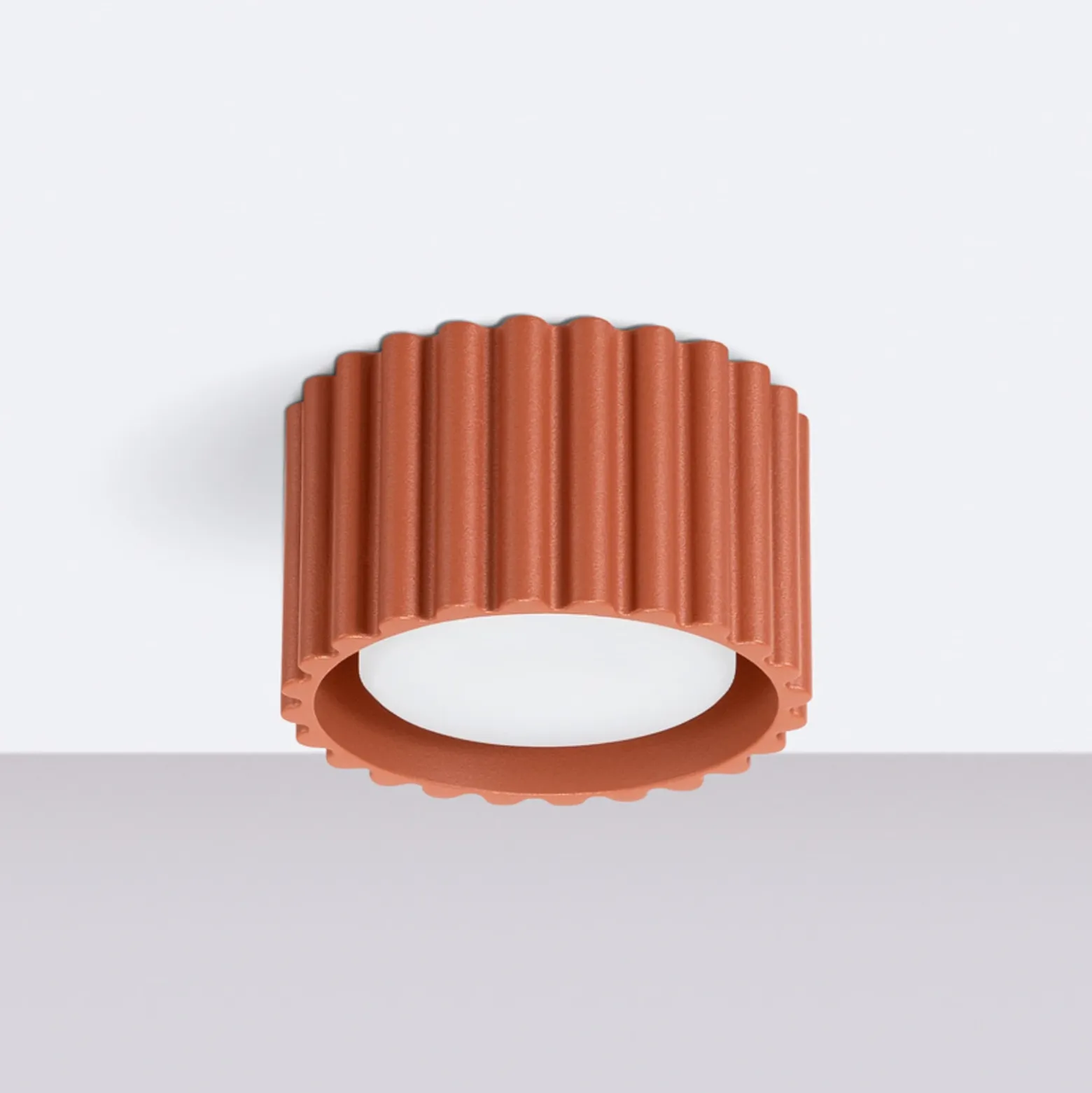 Plafón RIBLA, ocre, Ø 10 cm, metal, GX53