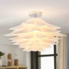 Plafón Rimon de Lindby, blanco, plástico, Ø 50 cm, E27