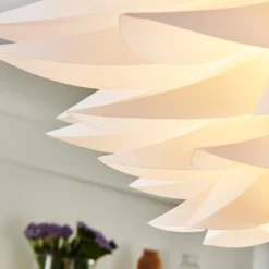 Plafón Rimon de Lindby, blanco, plástico, Ø 50 cm, E27
