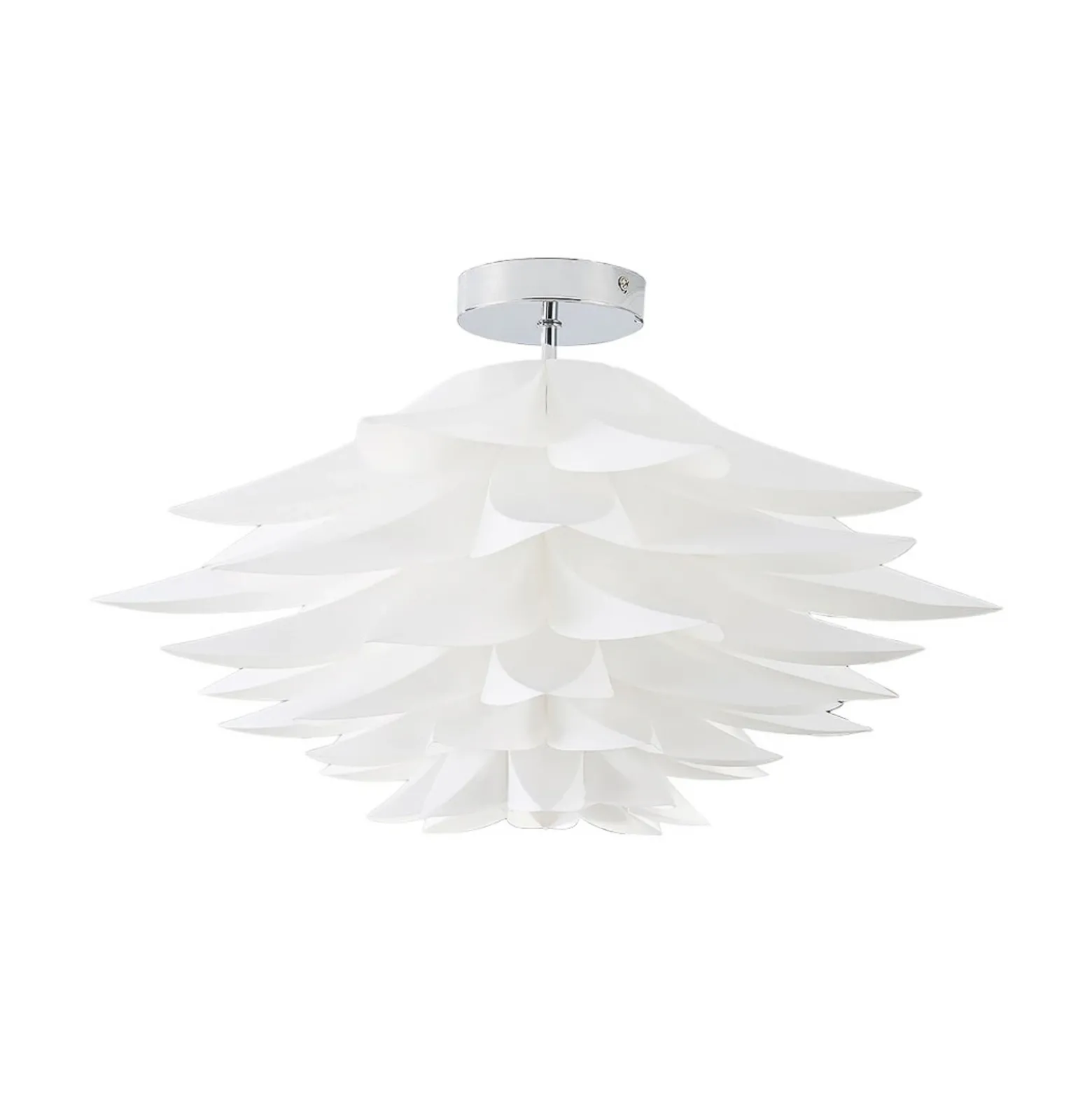 Plafón Rimon de Lindby, blanco, plástico, Ø 50 cm, E27