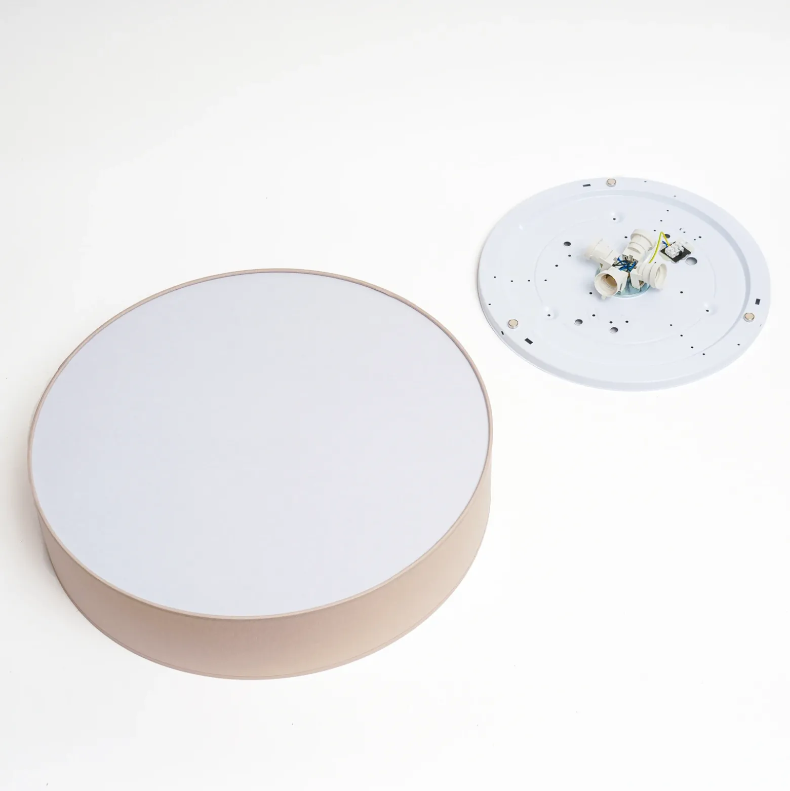 Plafón Rondo, beige, Ø 60 cm