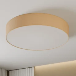 Plafón Rondo, beige Ø 80 cm