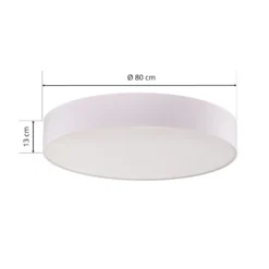 Plafón Rondo, blanco Ø 80 cm