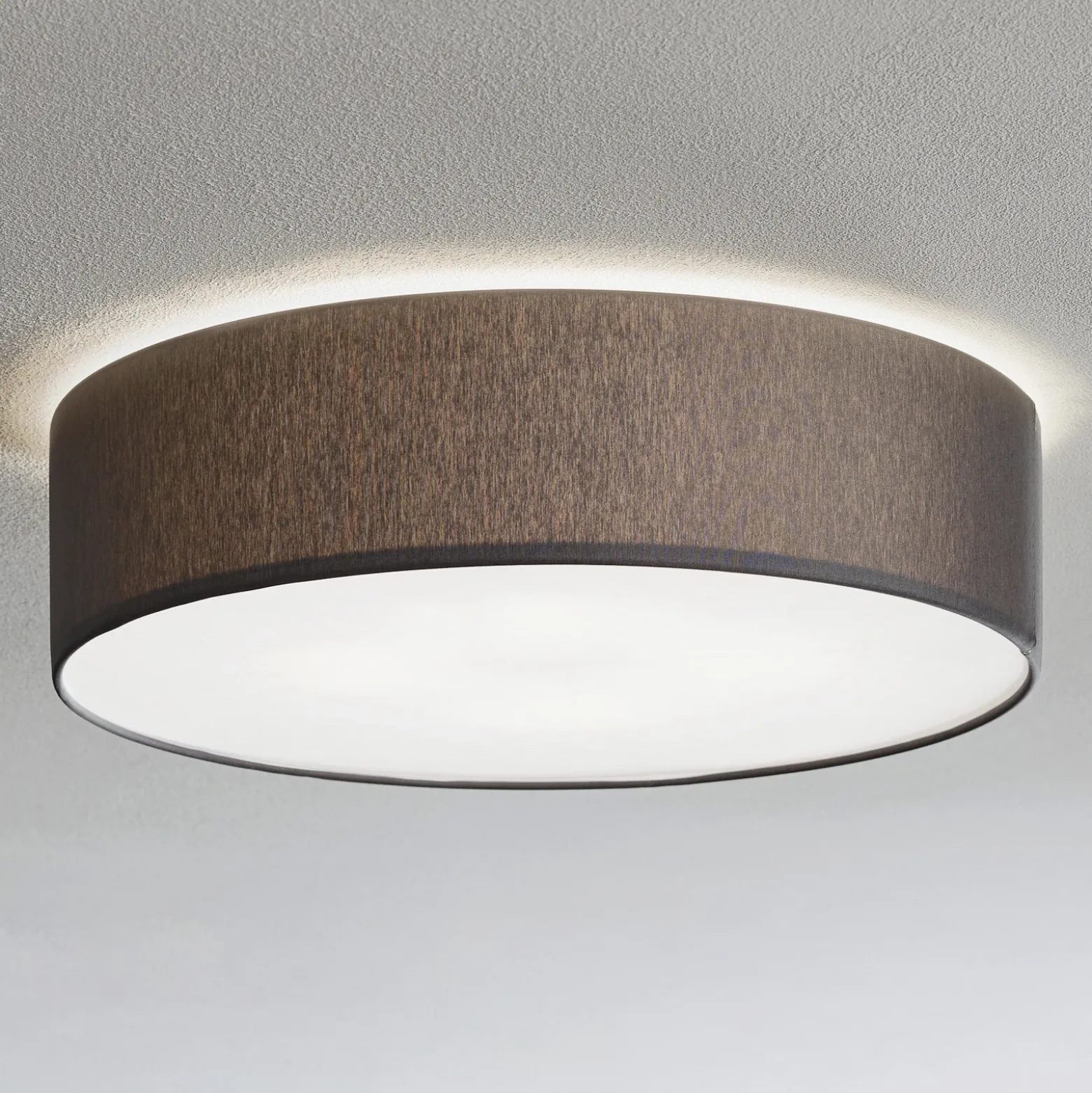 Plafón Rondo, gris Ø 45 cm