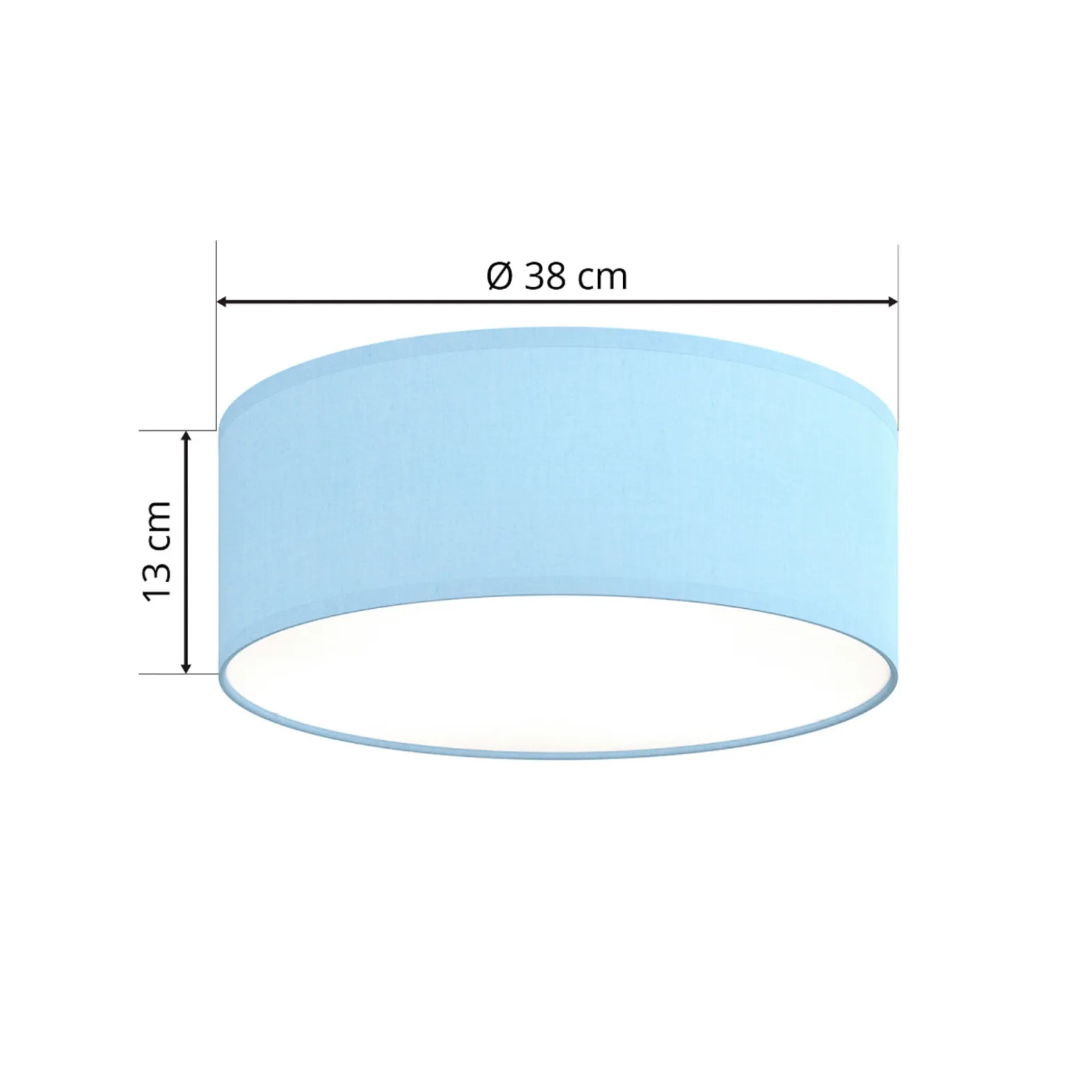 Plafón Rondo Kids, Ø 38 cm, azul