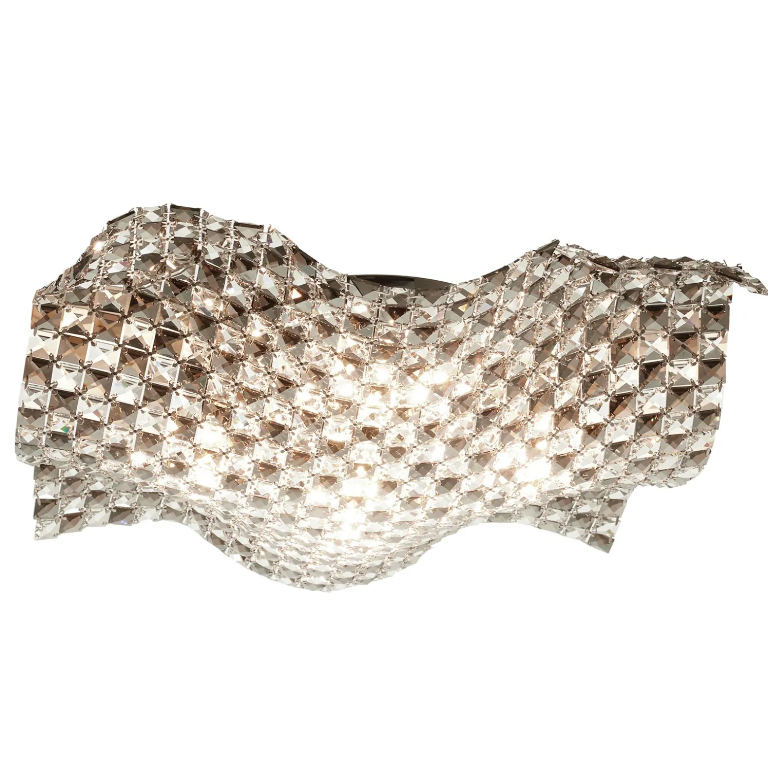 Plafón Saten de cristal, 56 cm