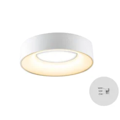Plafón Sauro LED, Ø 30 cm, blanco