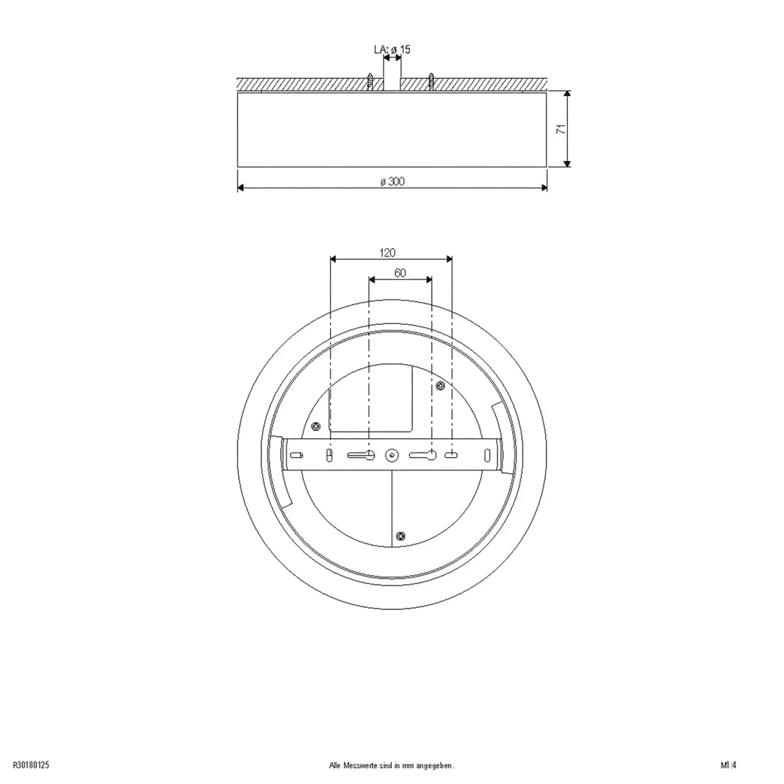 Plafón Sauro LED, Ø 30 cm, blanco