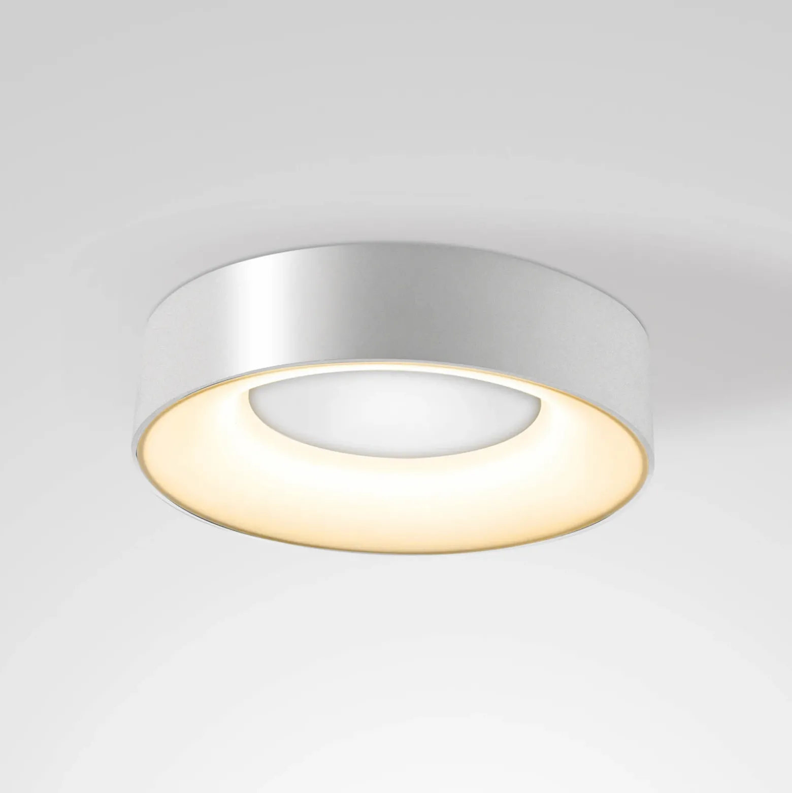 Plafón Sauro LED, Ø 30 cm, plata