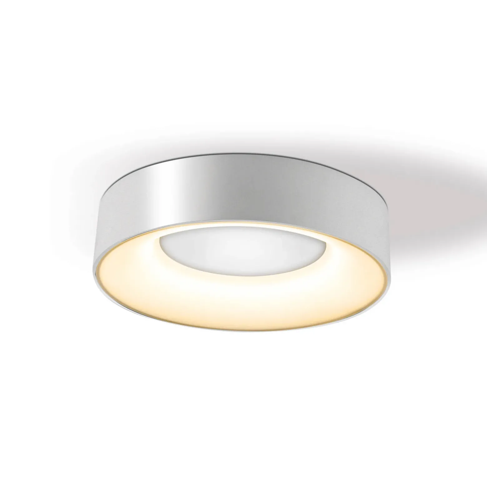 Plafón Sauro LED, Ø 30 cm, plata
