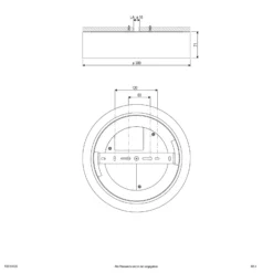 Plafón Sauro LED, Ø 30 cm, plata