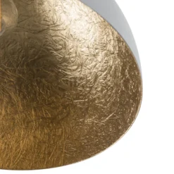 Plafón Sfera, Ø 35 cm, blanco/dorado