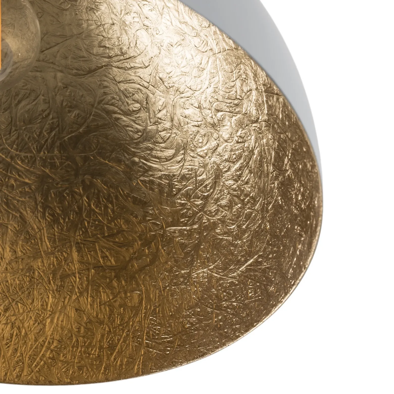 Plafón Sfera, Ø 35 cm, blanco/dorado