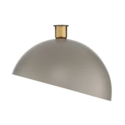 Plafón Sfera, Ø 50 cm, gris topo/dorado, metal, E27