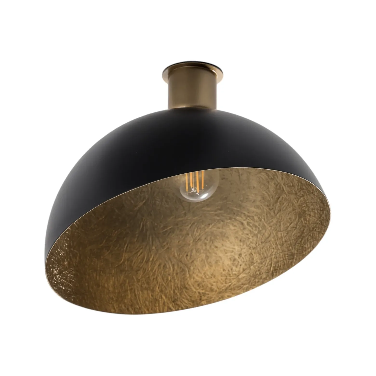 Plafón Sfera, Ø 35 cm, negro/dorado