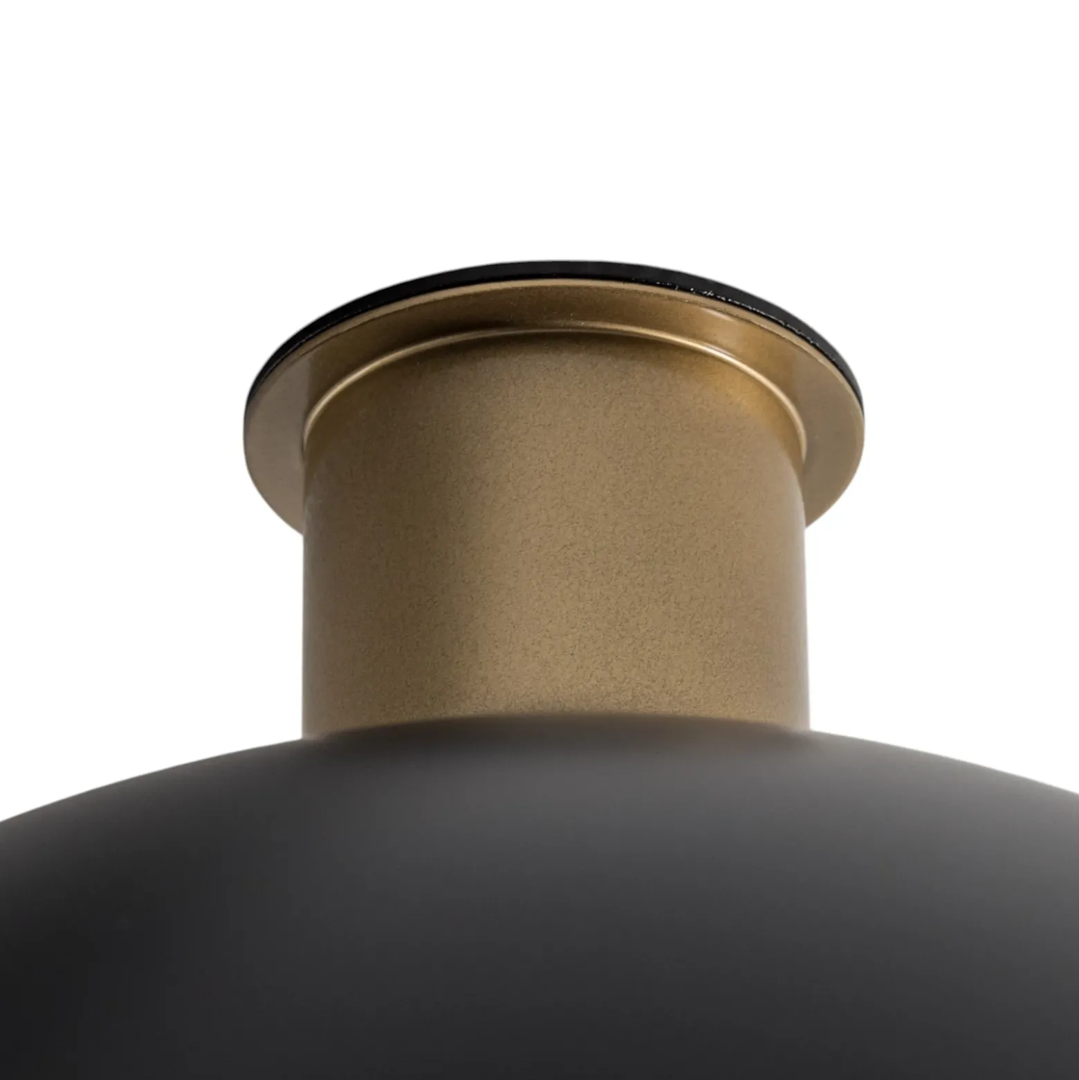 Plafón Sfera, Ø 35 cm, negro/dorado