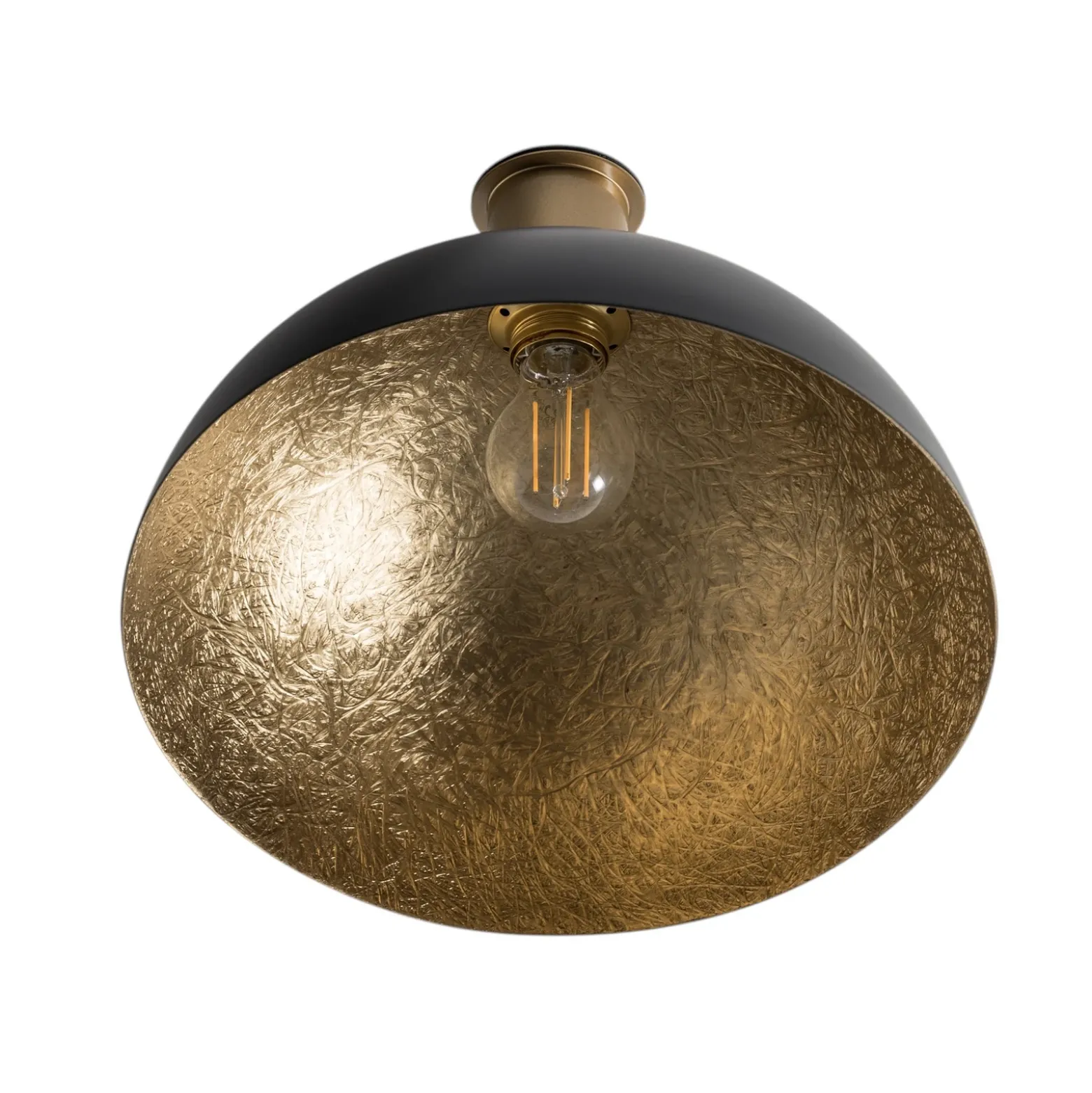 Plafón Sfera, Ø 35 cm, negro/dorado