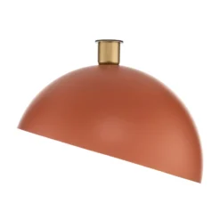 Plafón Sfera, Ø 50 cm, rojo/dorado, metal, E27