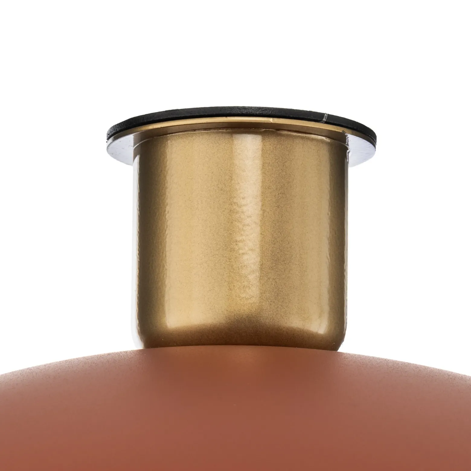 Plafón Sfera, Ø 50 cm, rojo/dorado, metal, E27