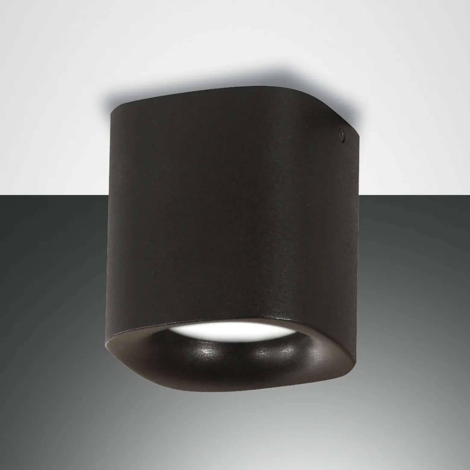 Plafón Smooth, 1 luz, negro, IP44